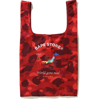 BAPE Color Camo Shopping Bag L Red