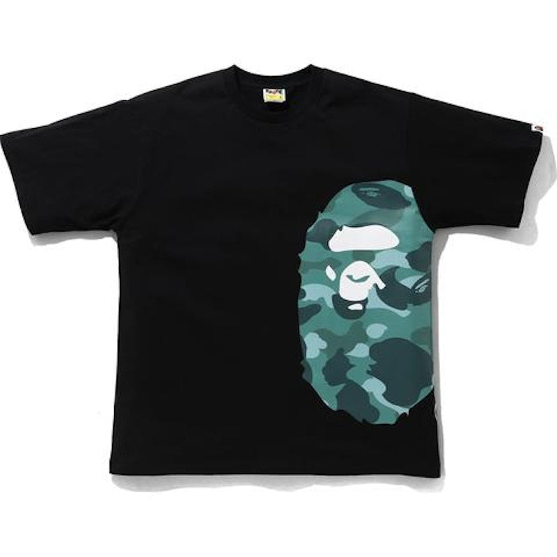 BAPE Color Camo Side Big Ape Head Relaxed Tee Black/Green
