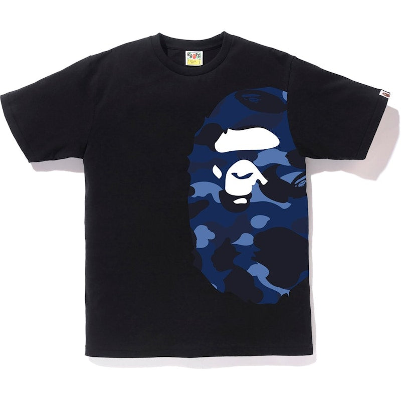 BAPE Color Camo Side Big Ape Head Tee Black/Blue