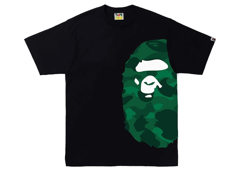 BAPE Color Camo Side Big Ape Head Tee Black/Green
