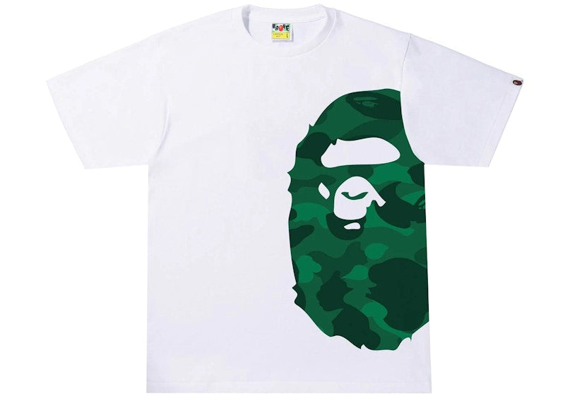 BAPE Color Camo Side Big Ape Head Tee White/Green