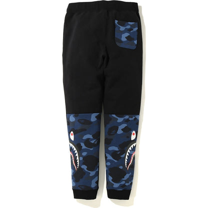 BAPE Color Camo Side Shark Slim Sweat Pants Black/Blue
