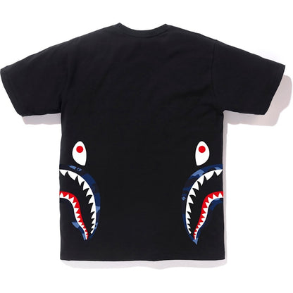 BAPE Color Camo Side Shark Tee Black/Blue