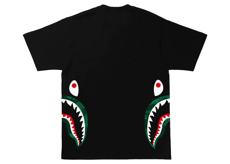 BAPE Color Camo Side Shark Tee Black/Green