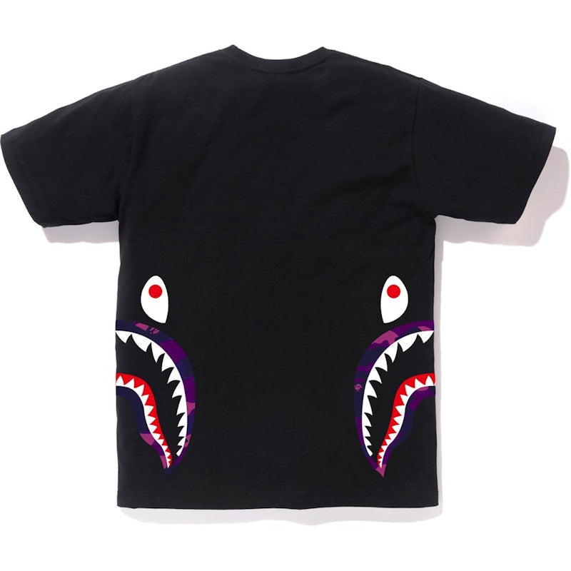 BAPE Color Camo Side Shark Tee Black/Purple