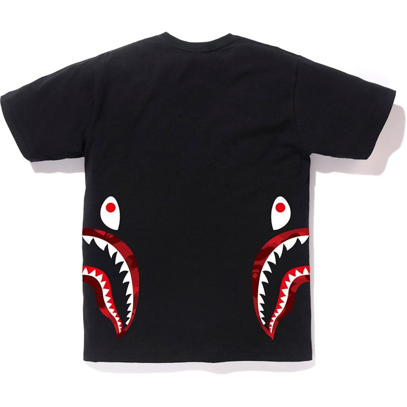 BAPE Color Camo Side Shark Tee Black/Red