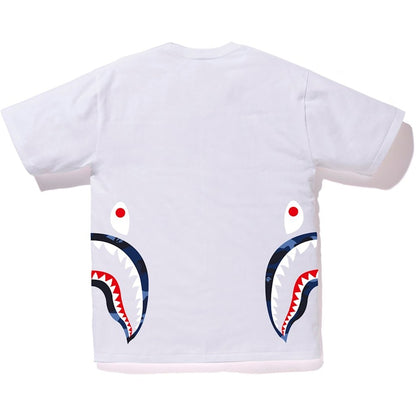BAPE Color Camo Side Shark Tee White/Blue