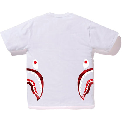 BAPE Color Camo Side Shark Tee White/Red
