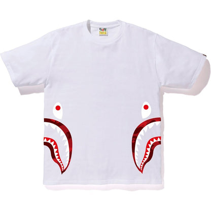 BAPE Color Camo Side Shark Tee White/Red