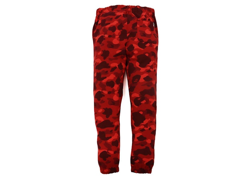 BAPE Color Camo Sweat Pants (FW21) Red
