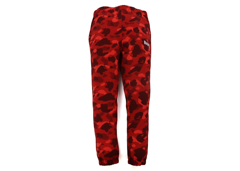 BAPE Color Camo Sweat Pants (FW21) Red
