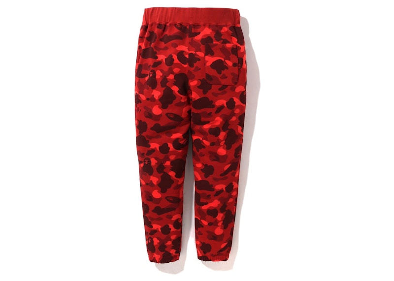 BAPE Color Camo Sweat Pants (FW22) Red