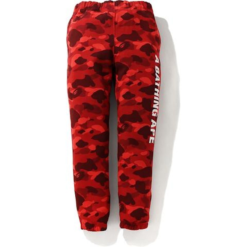 BAPE Color Camo Sweat Pants Red