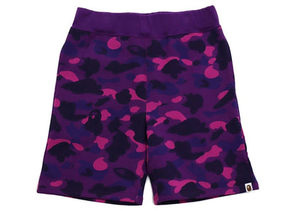 BAPE Color Camo Sweat Shorts (FW21) Purple