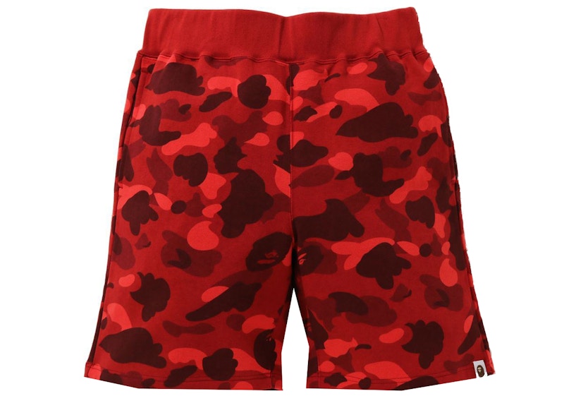 BAPE Color Camo Sweat Shorts (SS21) Red