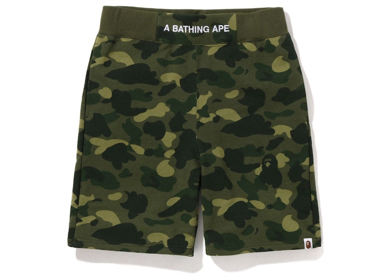 BAPE Color Camo Sweat Shorts (SS22) Green