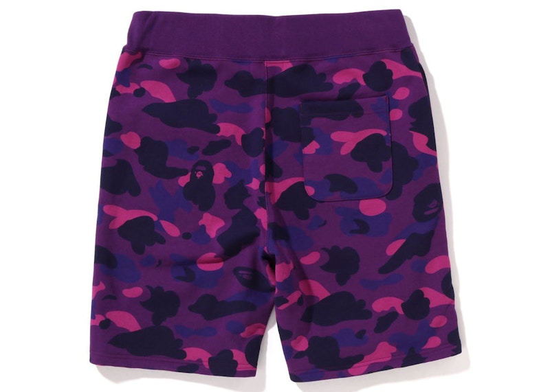 BAPE Color Camo Sweat Shorts (SS22) Purple
