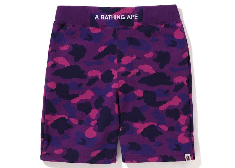 BAPE Color Camo Sweat Shorts (SS22) Purple