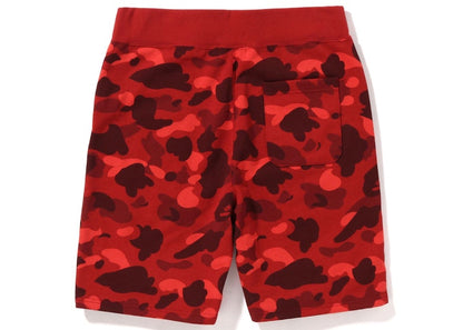 BAPE Color Camo Sweat Shorts (SS22) Red