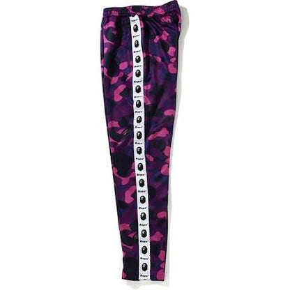 BAPE Color Camo Tape Jersey Pants Purple