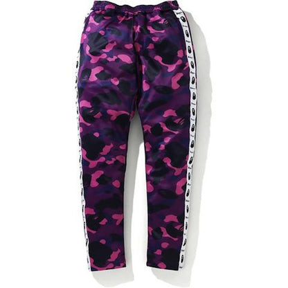 BAPE Color Camo Tape Jersey Pants Purple