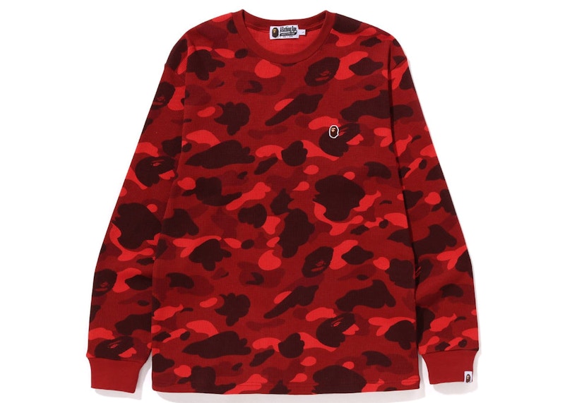 BAPE Color Camo Thermal L/S Tee (SS23) Red
