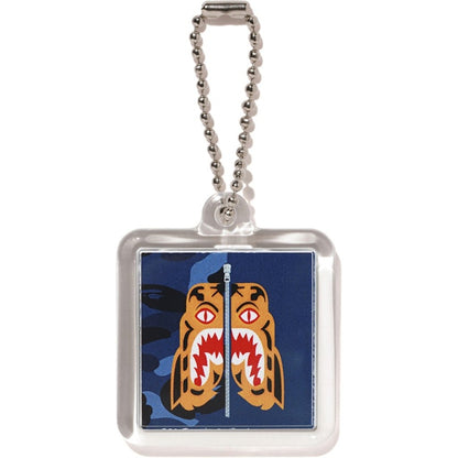 BAPE Color Camo Tiger Keychain Blue