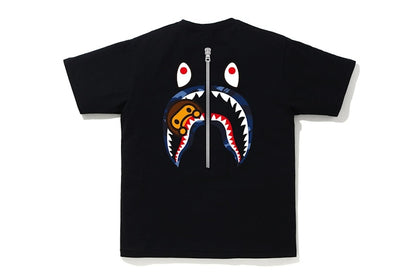 BAPE Color Camo WGM Milo Shark Tee Black/Blue