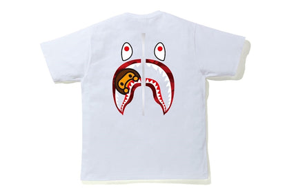 BAPE Color Camo WGM Milo Shark Tee White/Red