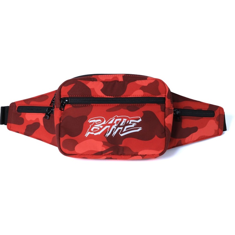 BAPE Color Camo Waist Bag Red