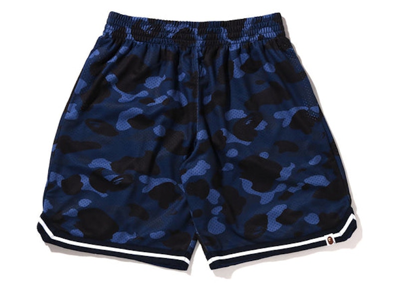 BAPE Color Camo Wide Fit Basketball Shorts Navy