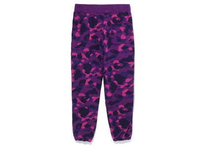 BAPE Color Camo Wide Fit Sweat Pants Purple