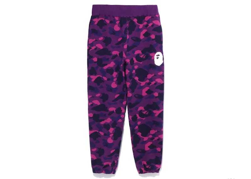 BAPE Color Camo Wide Fit Sweat Pants Purple