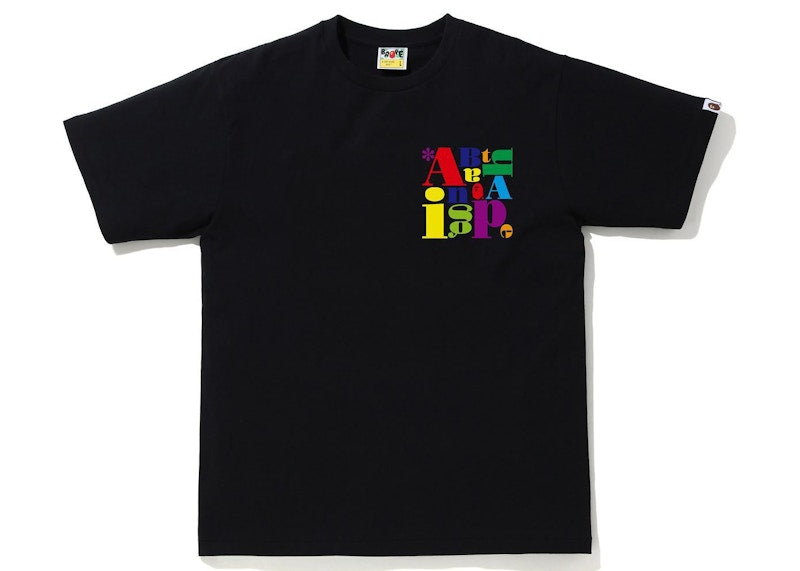 BAPE Colorful A Bathing Ape Logo Tee Black