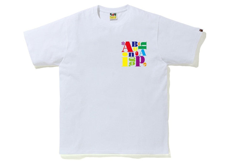 BAPE Colorful A Bathing Ape Logo Tee White