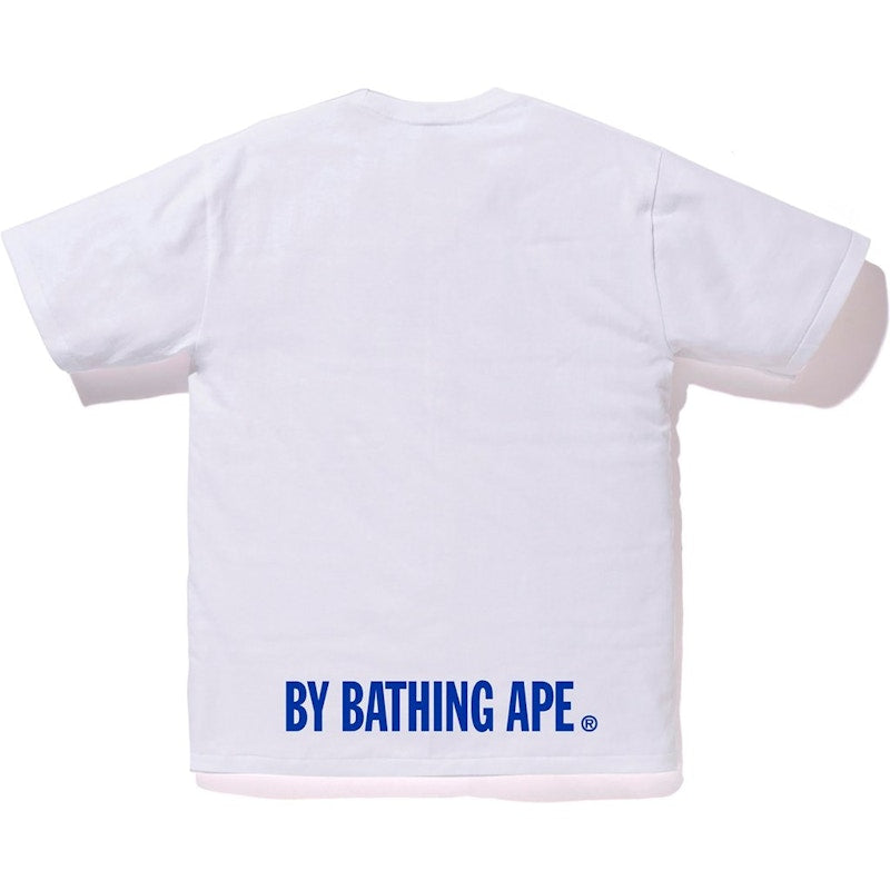BAPE Colors Ape Face On Bapesta Tee White/Orange