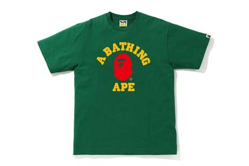 BAPE Colors College T-shirt Green/Red