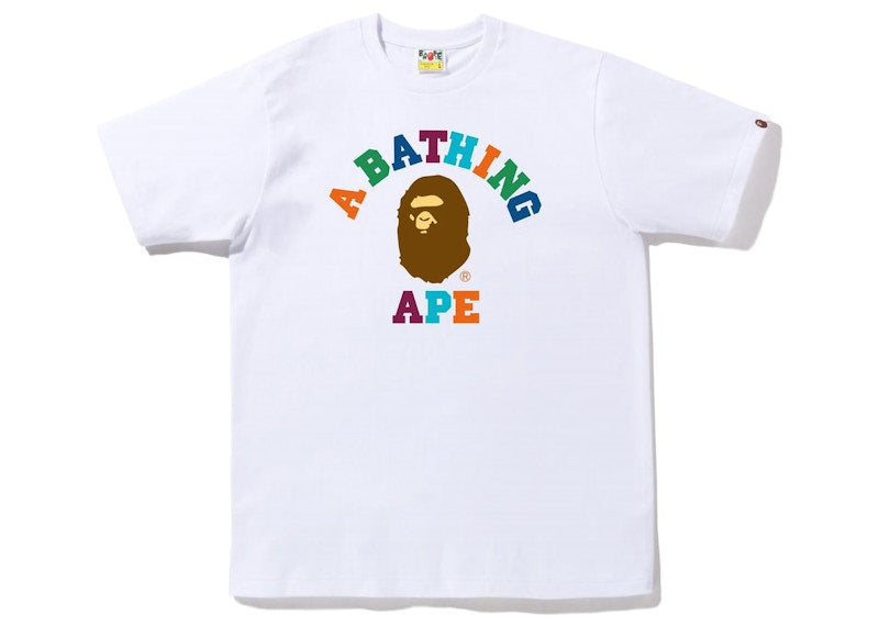 BAPE Colors College Tee (FW22) White Multi