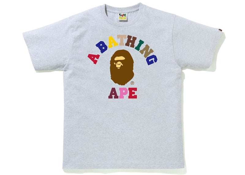 BAPE Colors College Tee Grey