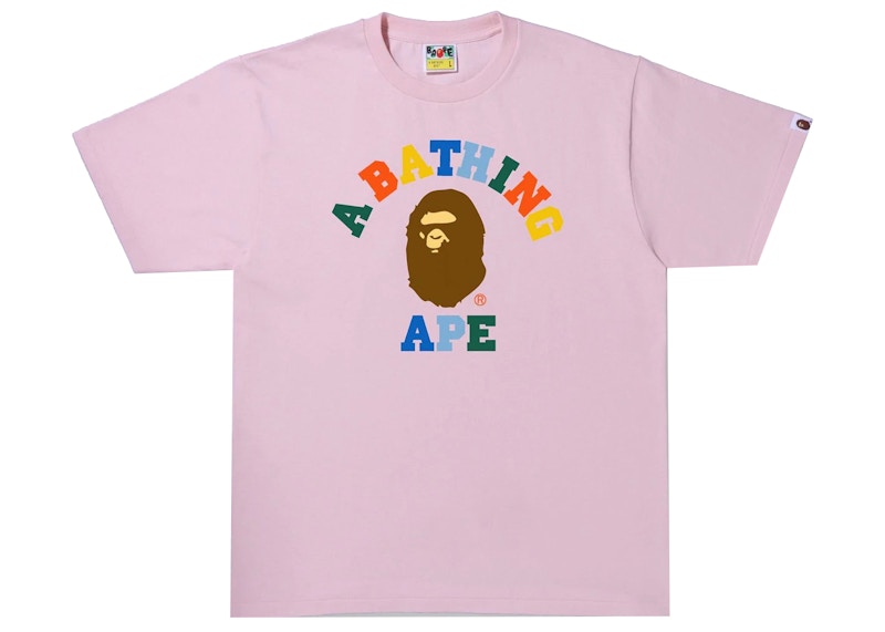 BAPE Colors College Tee (SS22) Pink