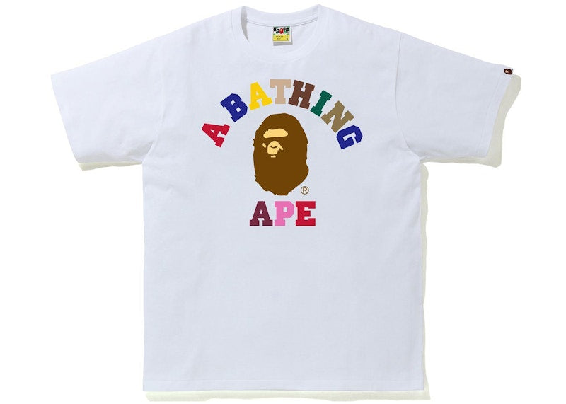 BAPE Colors College Tee White