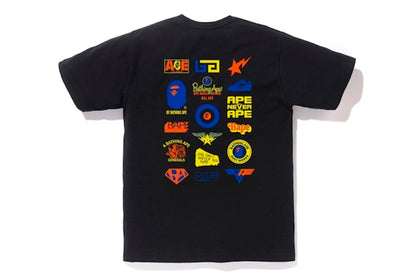 BAPE Colors Multi Logo Tee Black