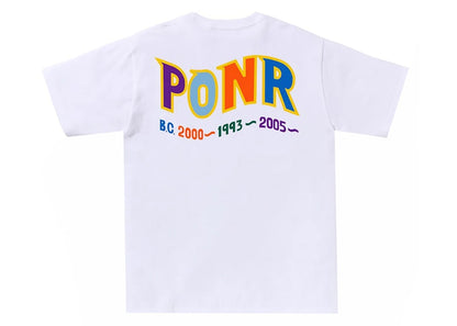 BAPE Colors Shark PONR Tee White