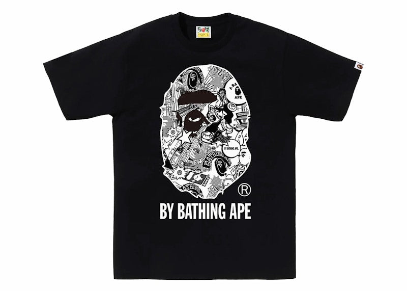 BAPE Comic Art Ape Head Tee Black