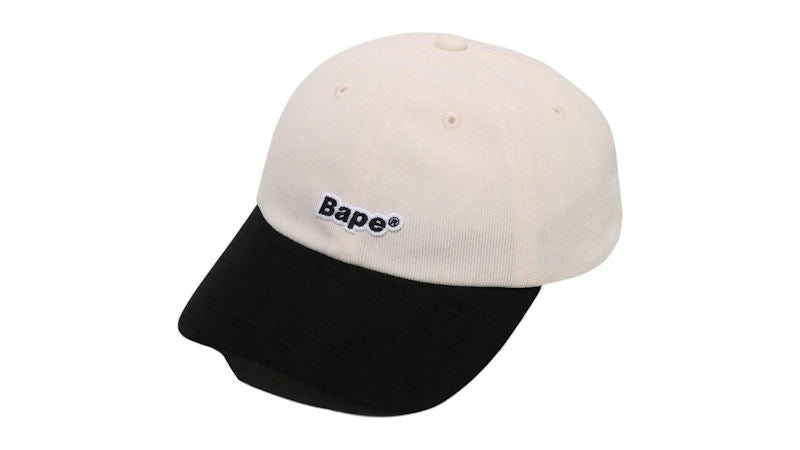 BAPE Corduroy Panel Cap White