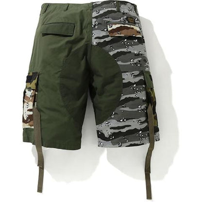 BAPE Crazy Camo 6 Pocket Wide Shorts Multi