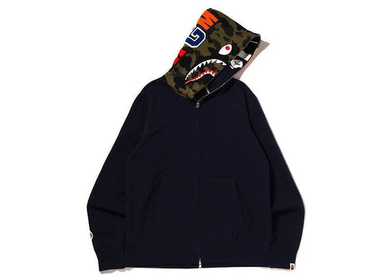 BAPE Crazy Face Full Zip Hoodie Navy