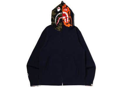 BAPE Crazy Face Full Zip Hoodie Navy