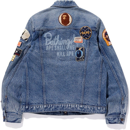 BAPE Crazy Patch Denim Jacket Indigo