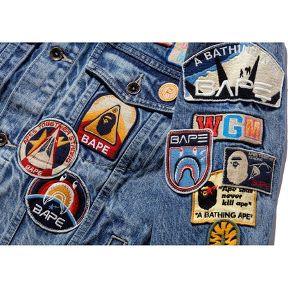 BAPE Crazy Patch Denim Jacket Indigo